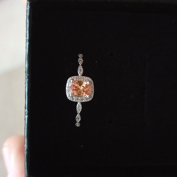Sterling silver citrine and cubic zirconia - Picture 1 of 2